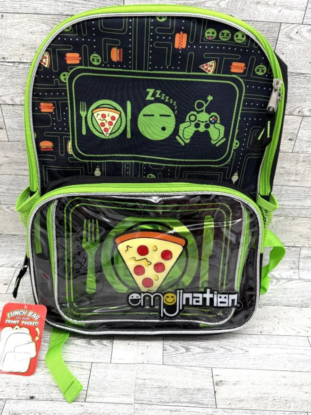 NWT Emojination School Backpack/Lunch Bag Set